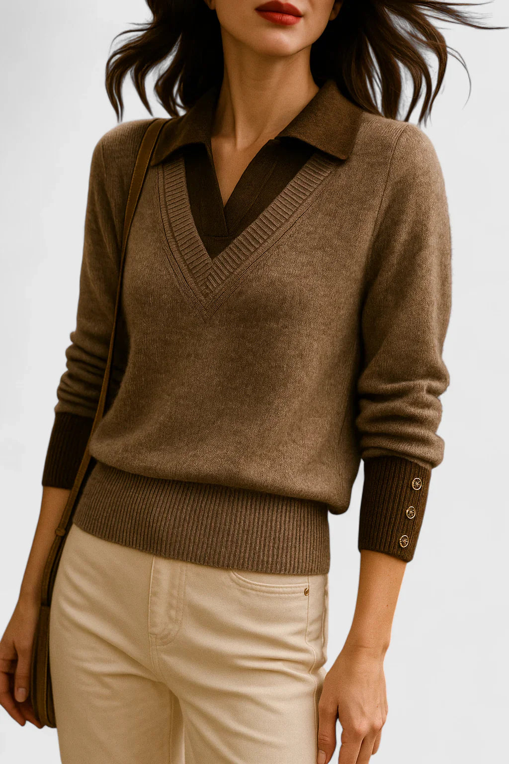 Jovi | Elegant Collared Knit Sweater