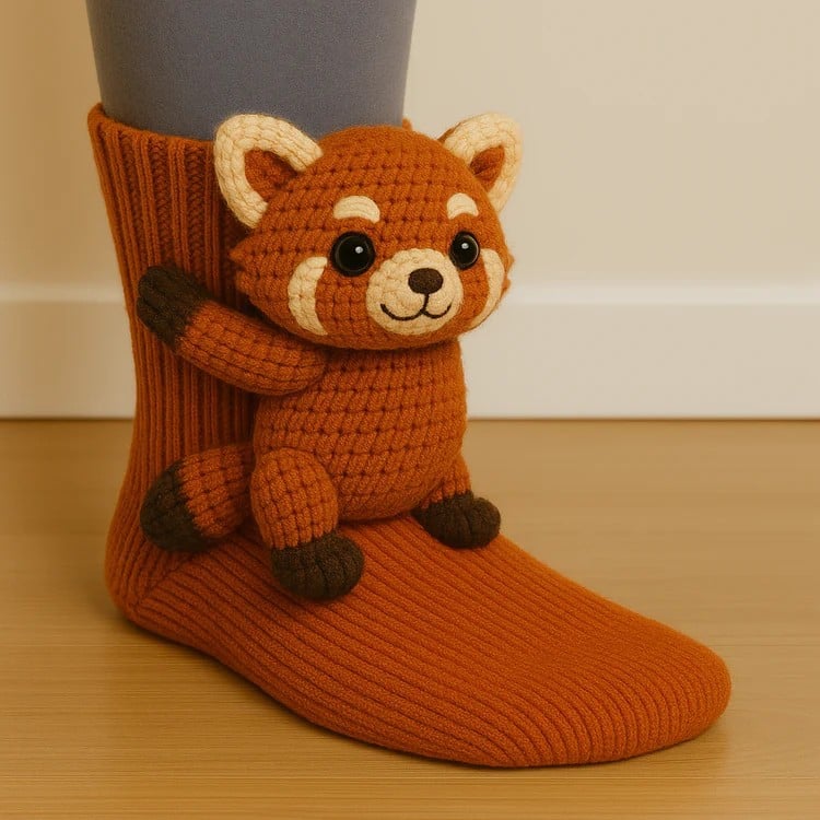 Aristea | Playful Animal-Knit Cozy Socks