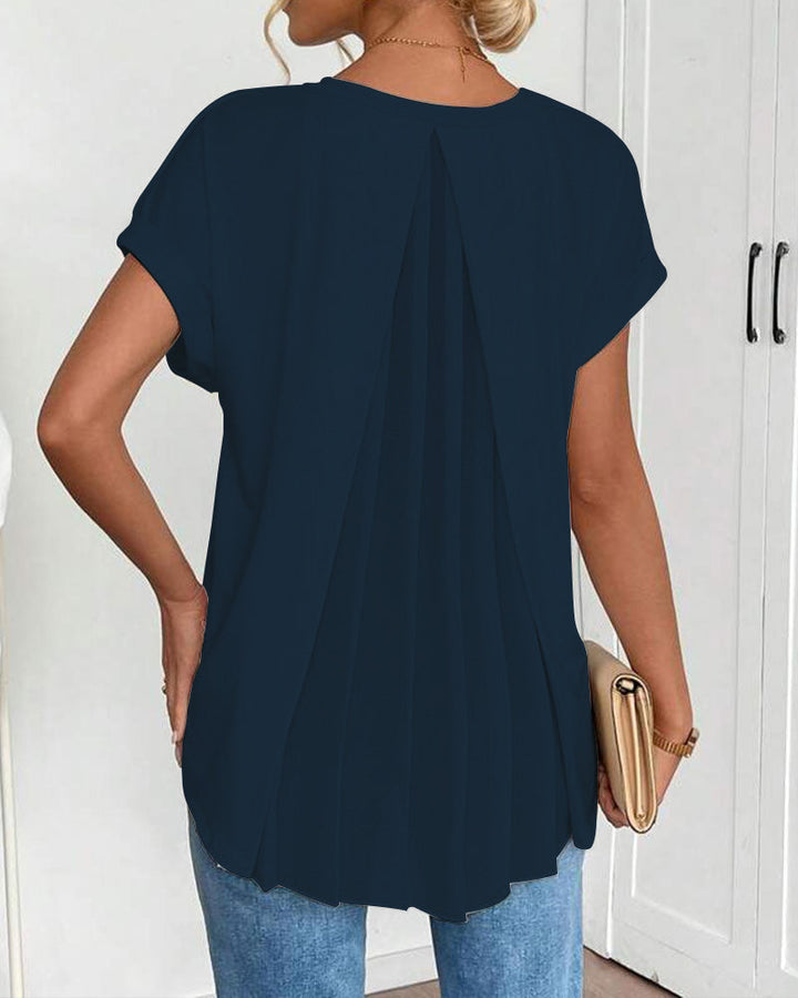 April | Patchwork V-Neck Blouse