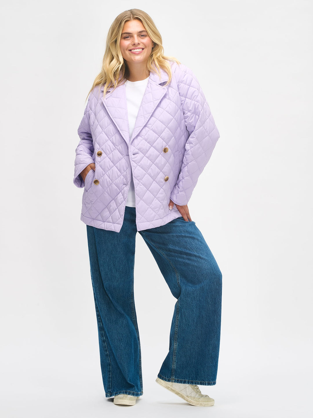 Denali | Lightweight Double-Breasted Quilted Coat