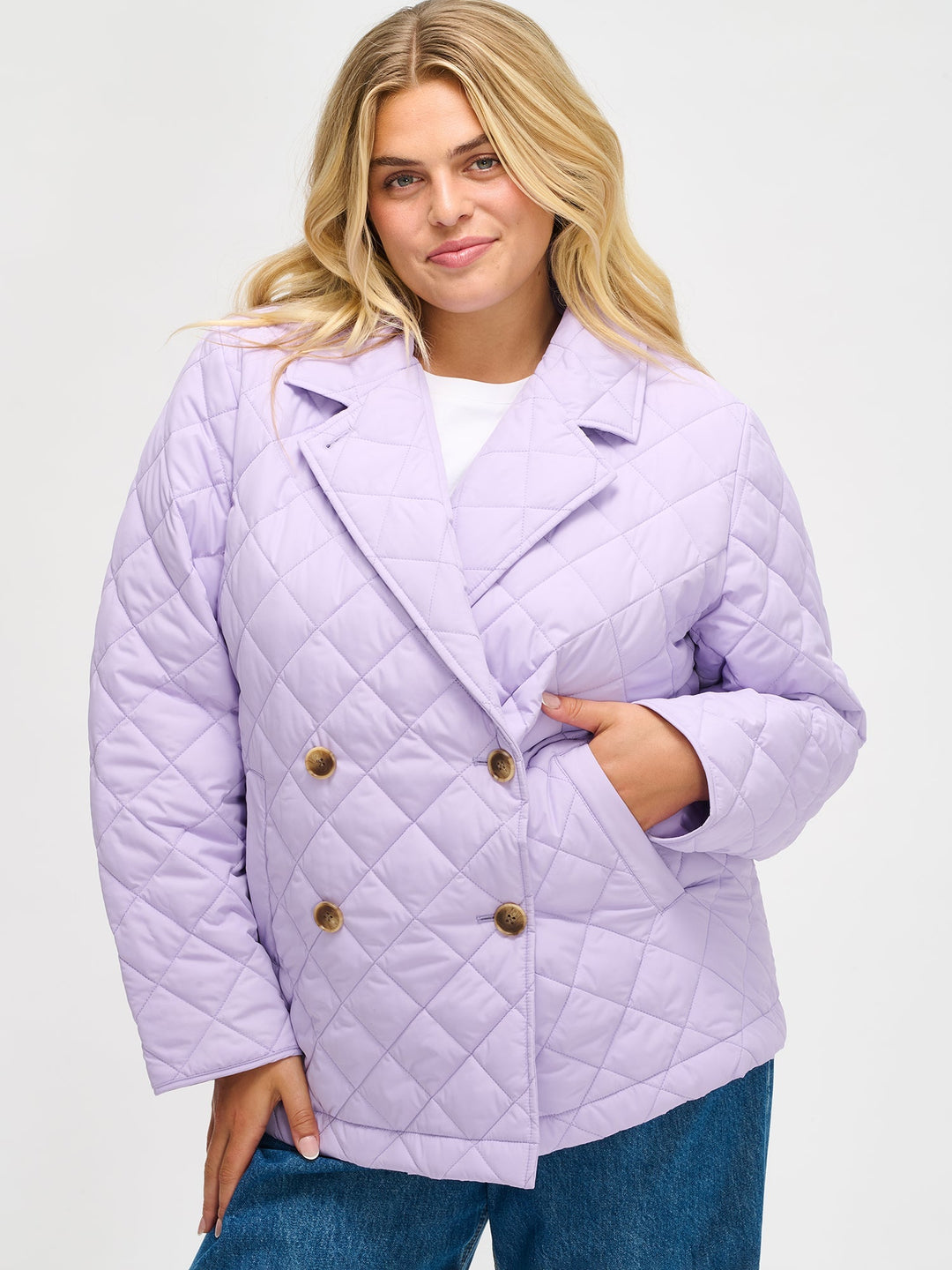 Denali | Lightweight Double-Breasted Quilted Coat