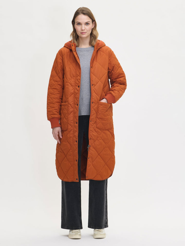 Solana | Elegant Longline Quilted Hooded Coat