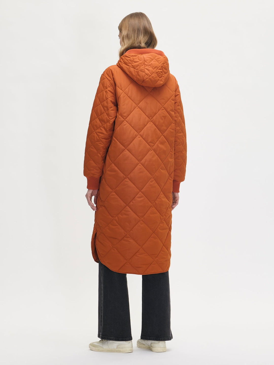 Solana | Elegant Longline Quilted Hooded Coat