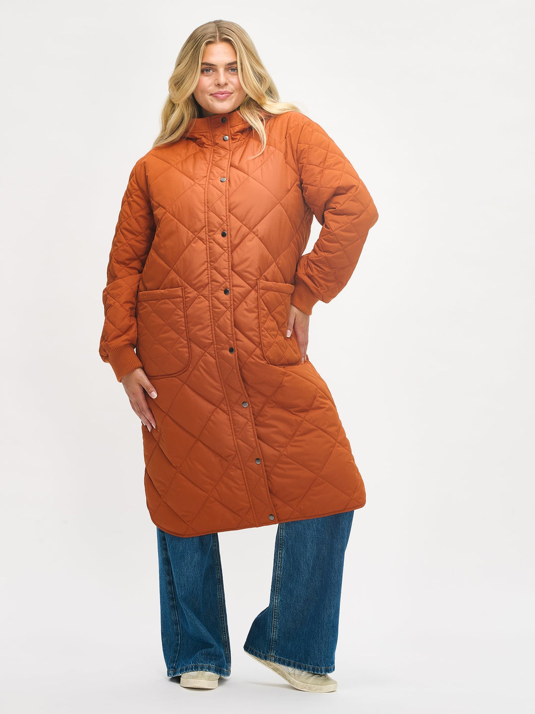 Solana | Elegant Longline Quilted Hooded Coat
