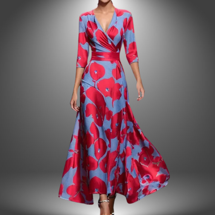 Luchie | Printed Wrap Maxi Dress