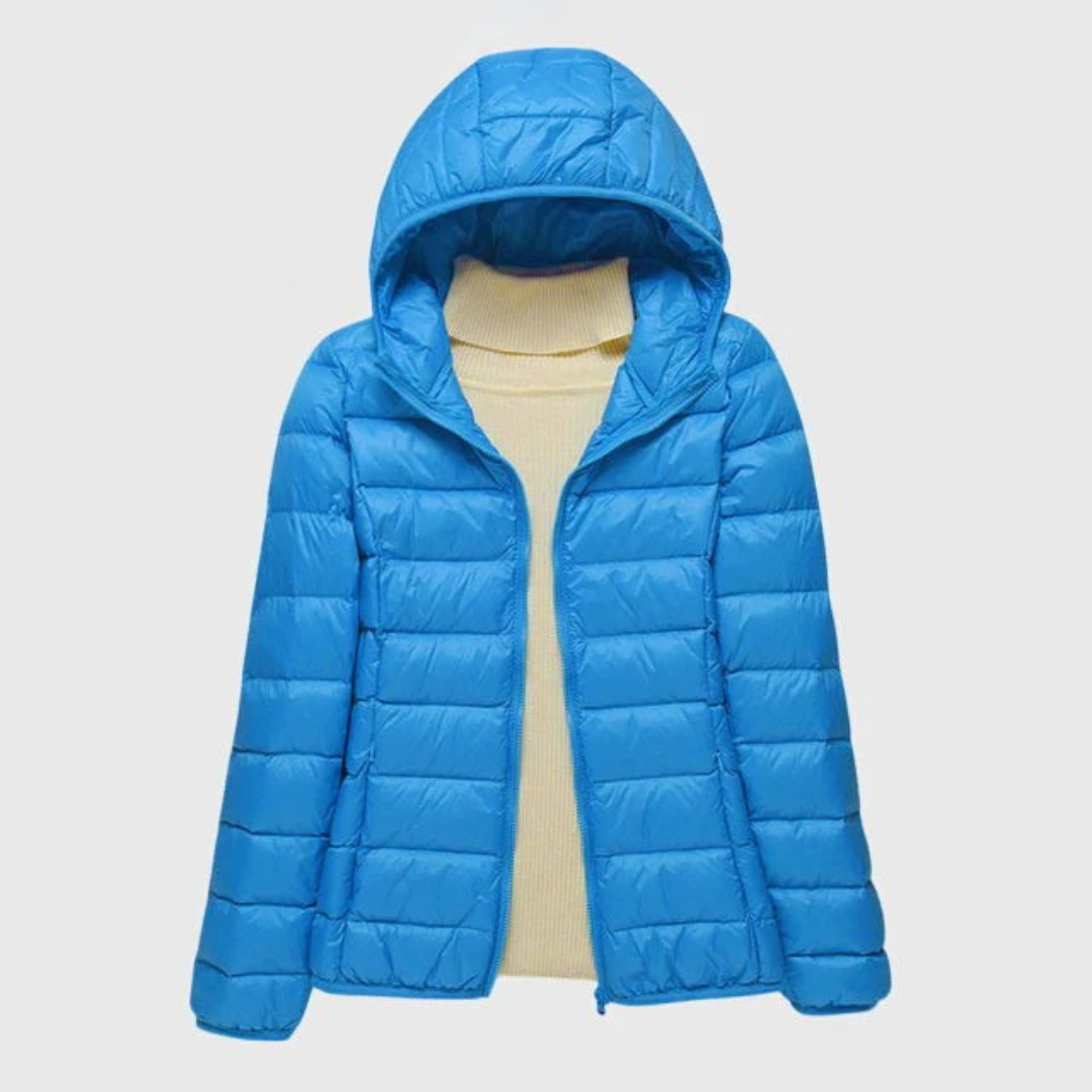 Fenella | Slim Fit Quilted Jacket with Windproof Hood