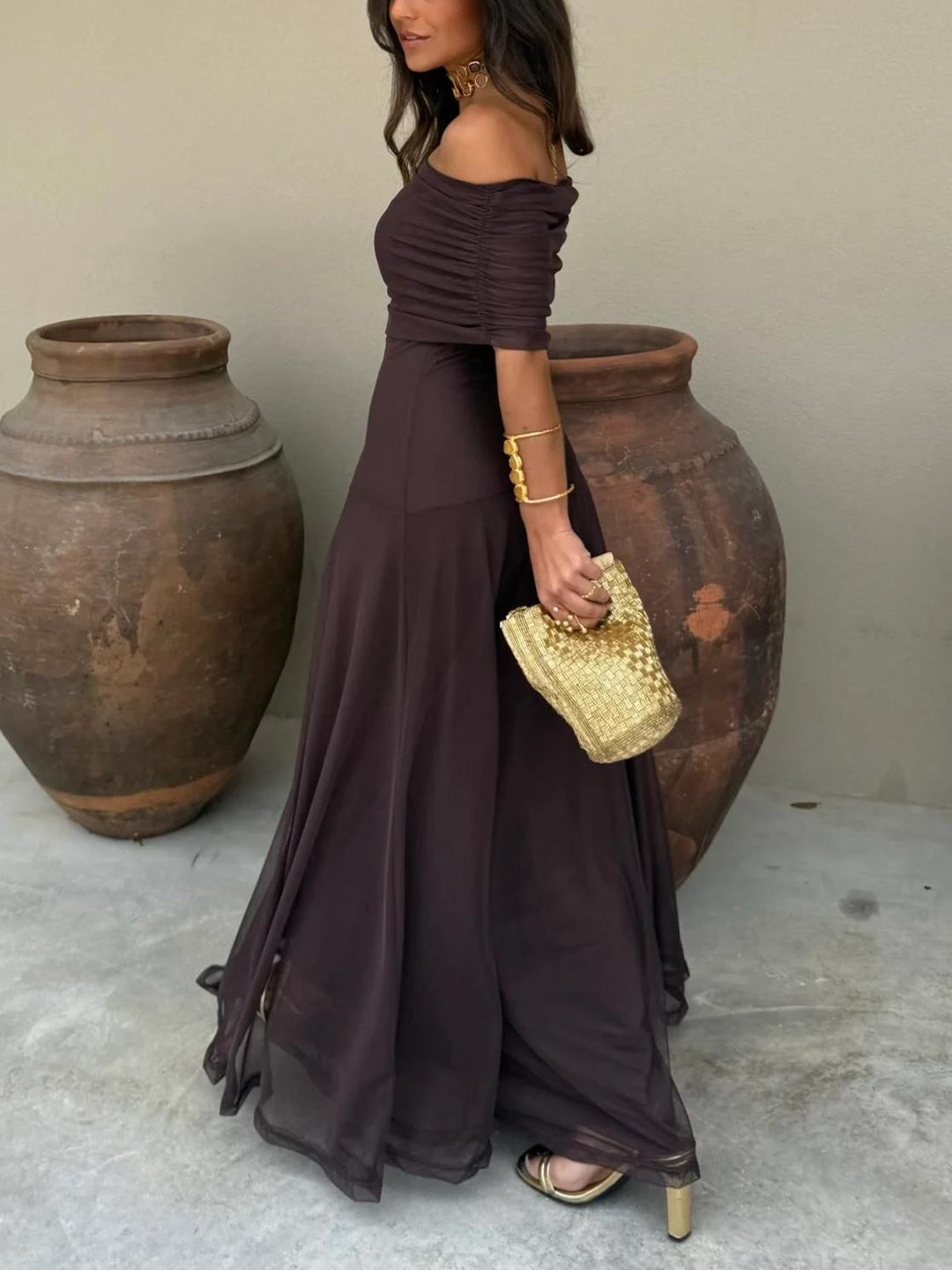 Mariane | Off-Shoulder Maxi Dress