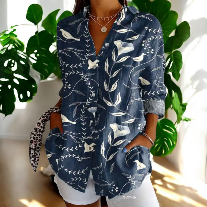 Loujen | Classic Floral Blouse