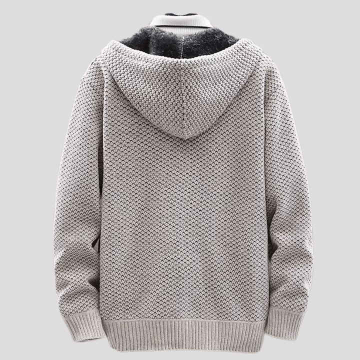 Fenris | Textured Zip-Up Hoodie with Structured Knit Design