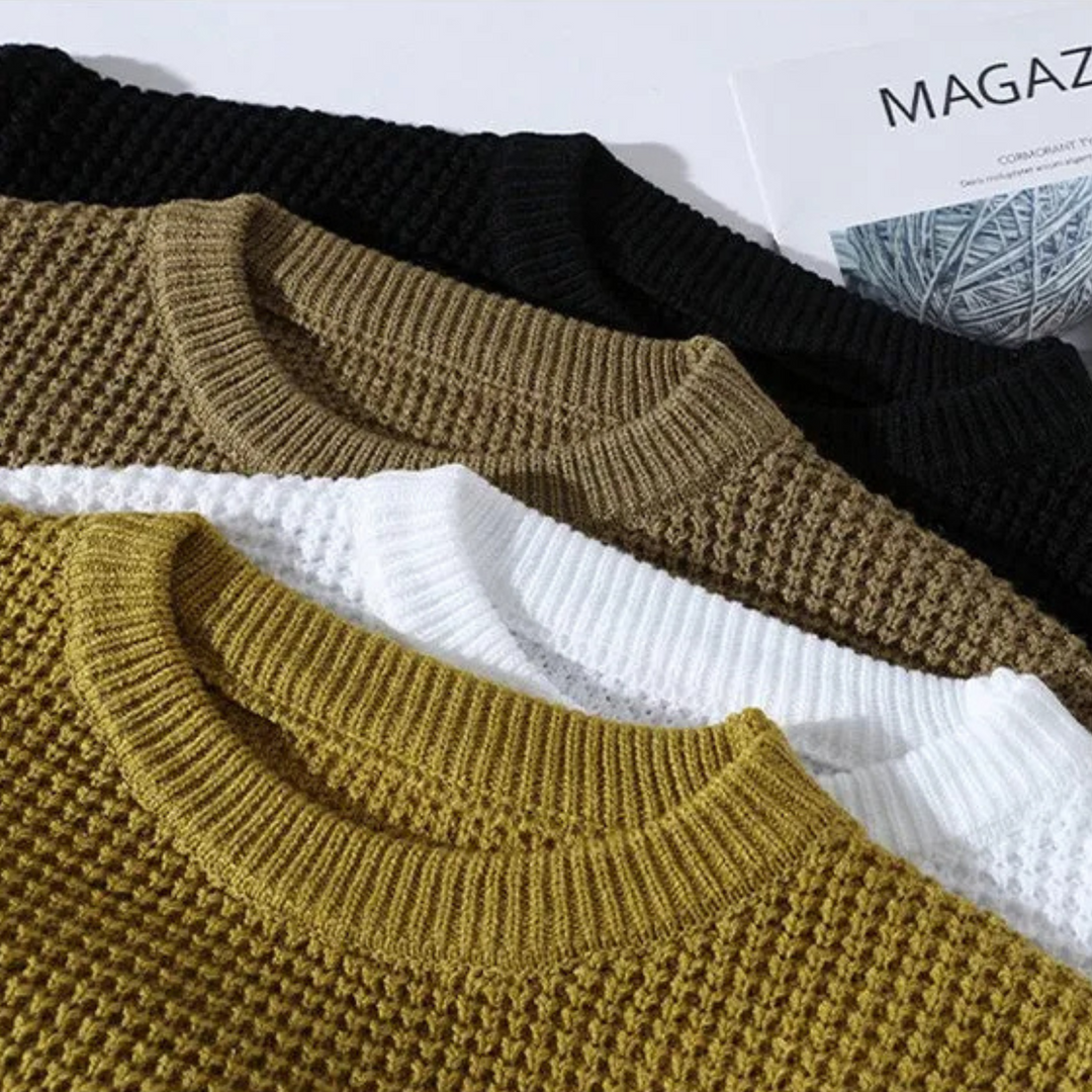 Silas | Premium Textured Honeycomb Knit Sweater