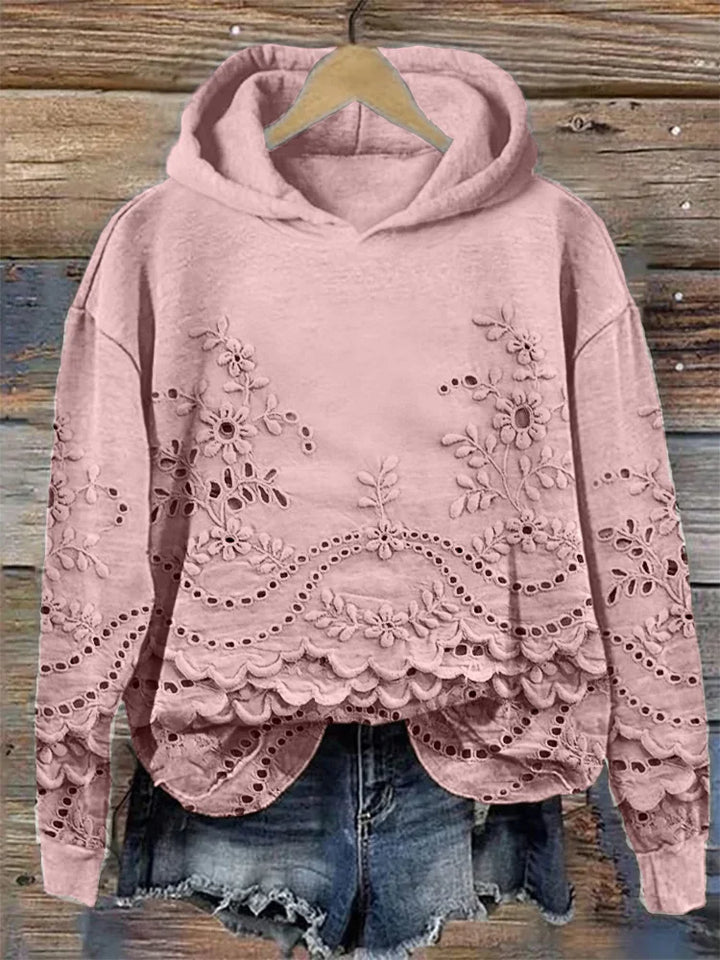 Jolene | Casual Embroidered Pullover Hoodie