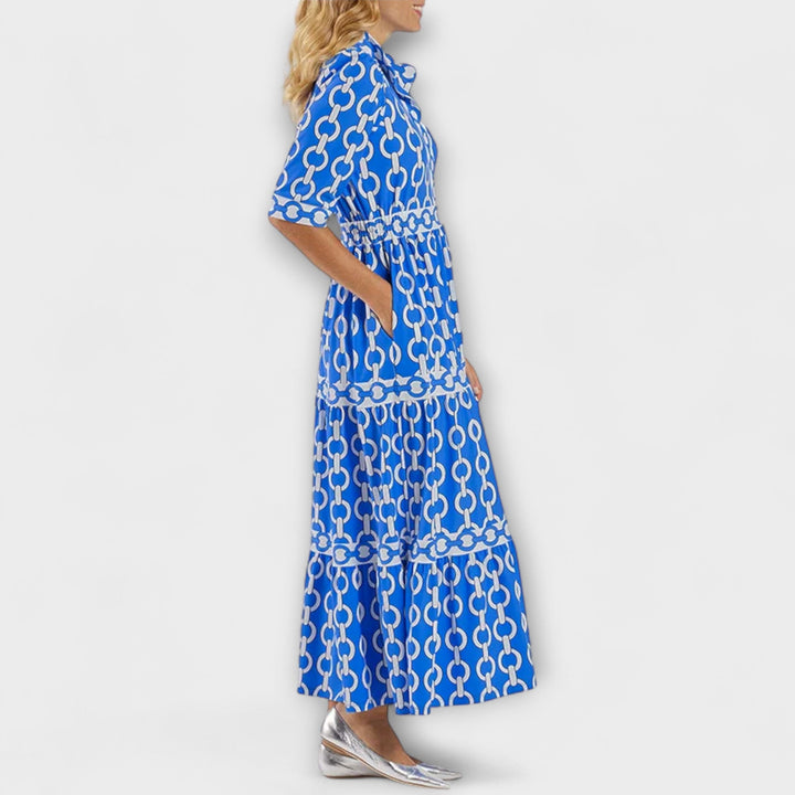 Kaira | Chain Print Midi Dress
