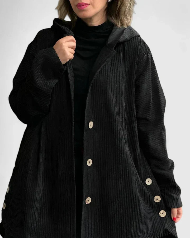 Cressida | Stylish Comfortable Hooded Buttoned Jacket