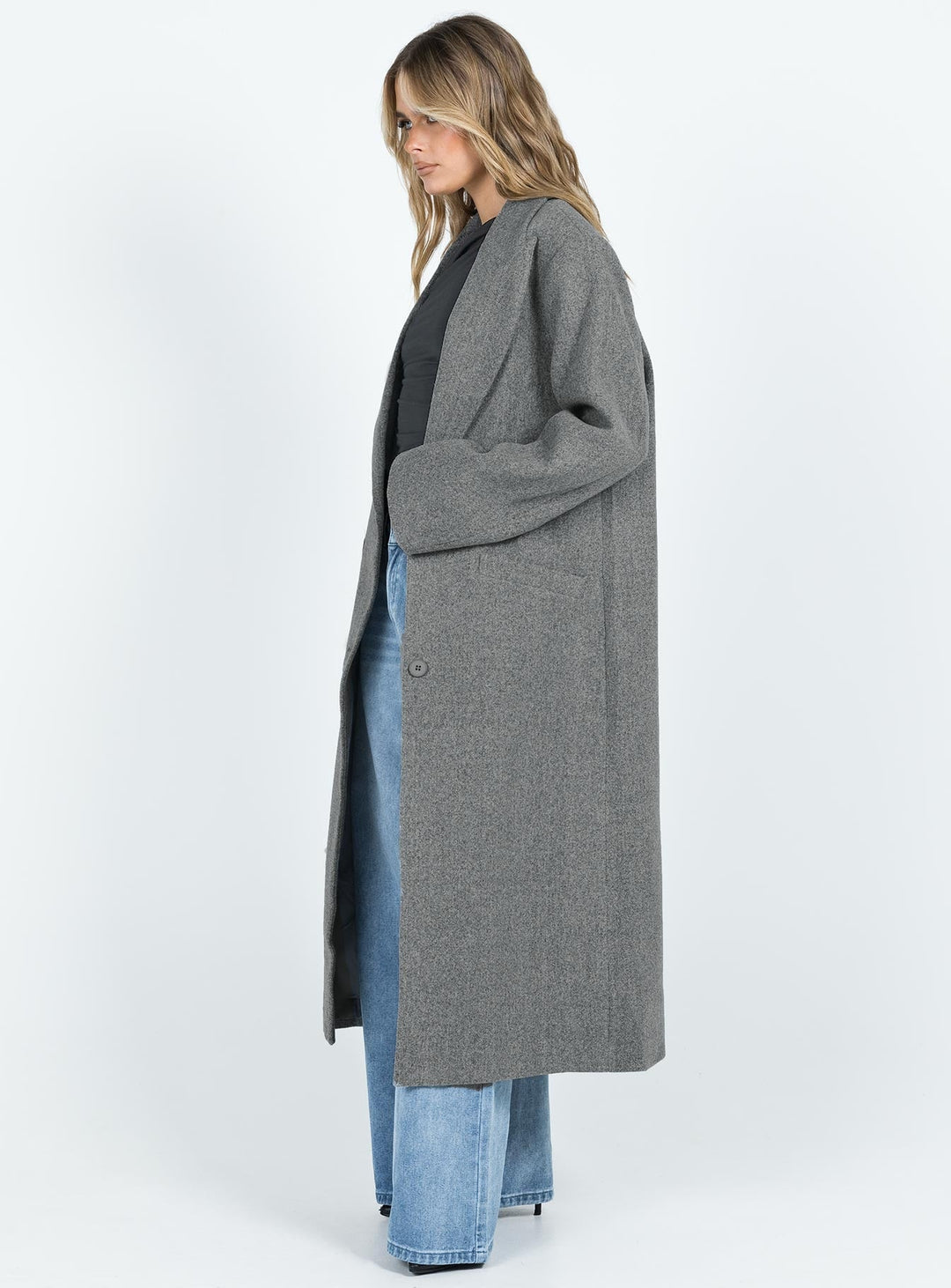 Irene | Elegant Longline Coat with Tailored Lapels