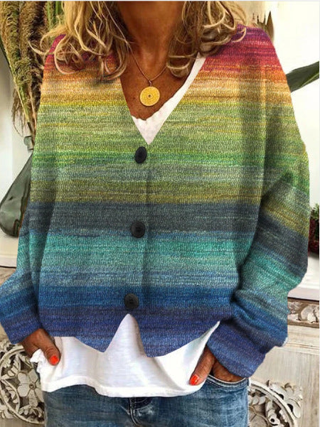 Alice | Multicolored button-front cardigan
