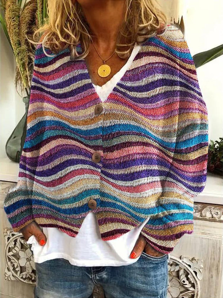 Alice | Multicolored button-front cardigan