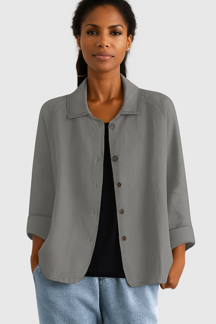 Carys | Classic Button-Down Long Sleeve Cardigan