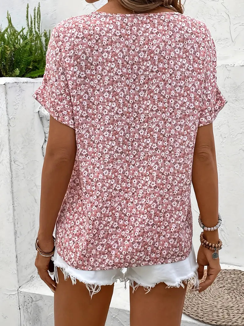 Nicka | V-Neck Floral Blouse