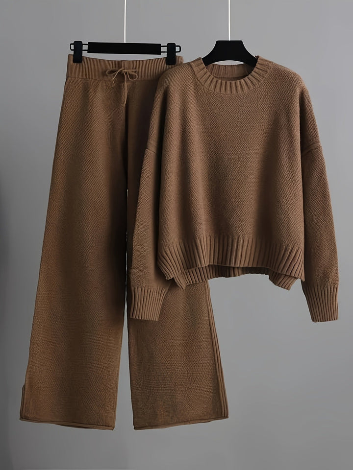 Velina | Cozy Lounge Set with Oversized Sweater and Flowing Pants