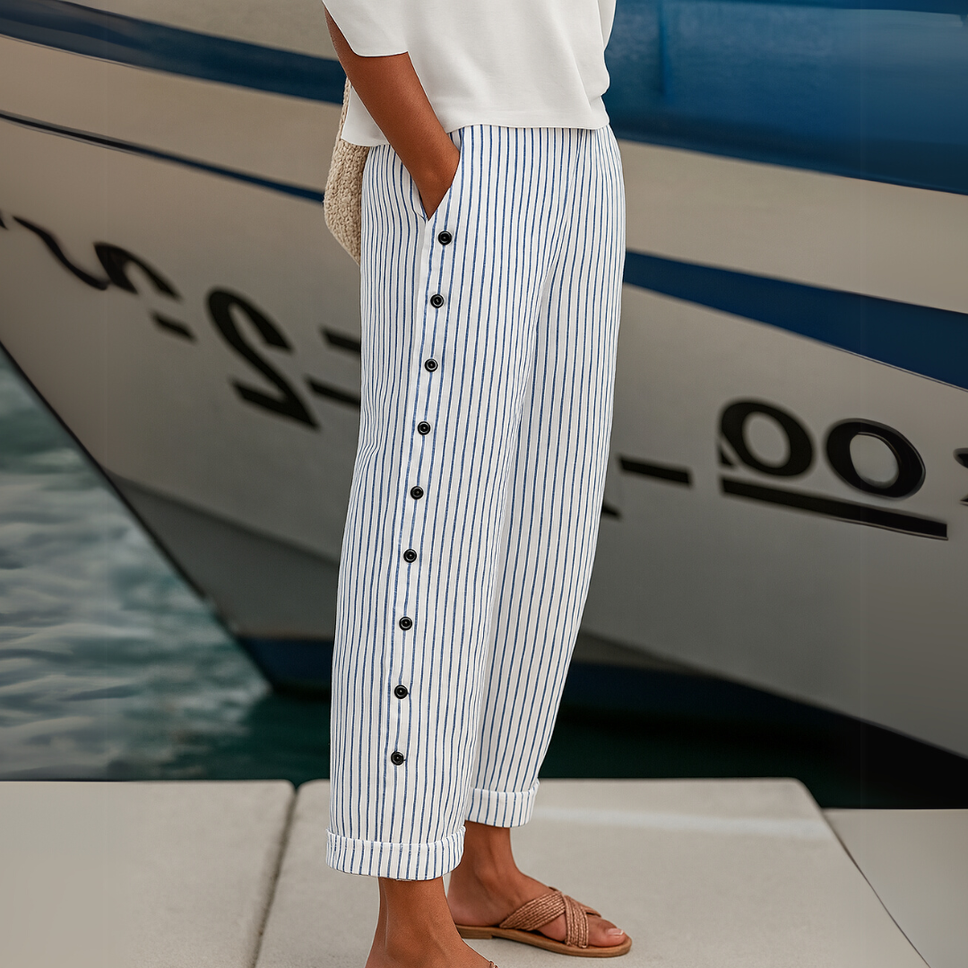 Kira | Striped High-Waist Pants