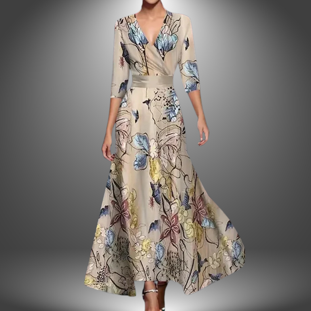 Luchie | Printed Wrap Maxi Dress
