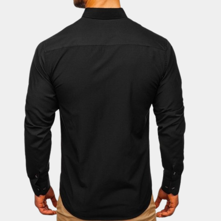 Lucas | Classic Long Sleeve Shirt with Contrast Collar