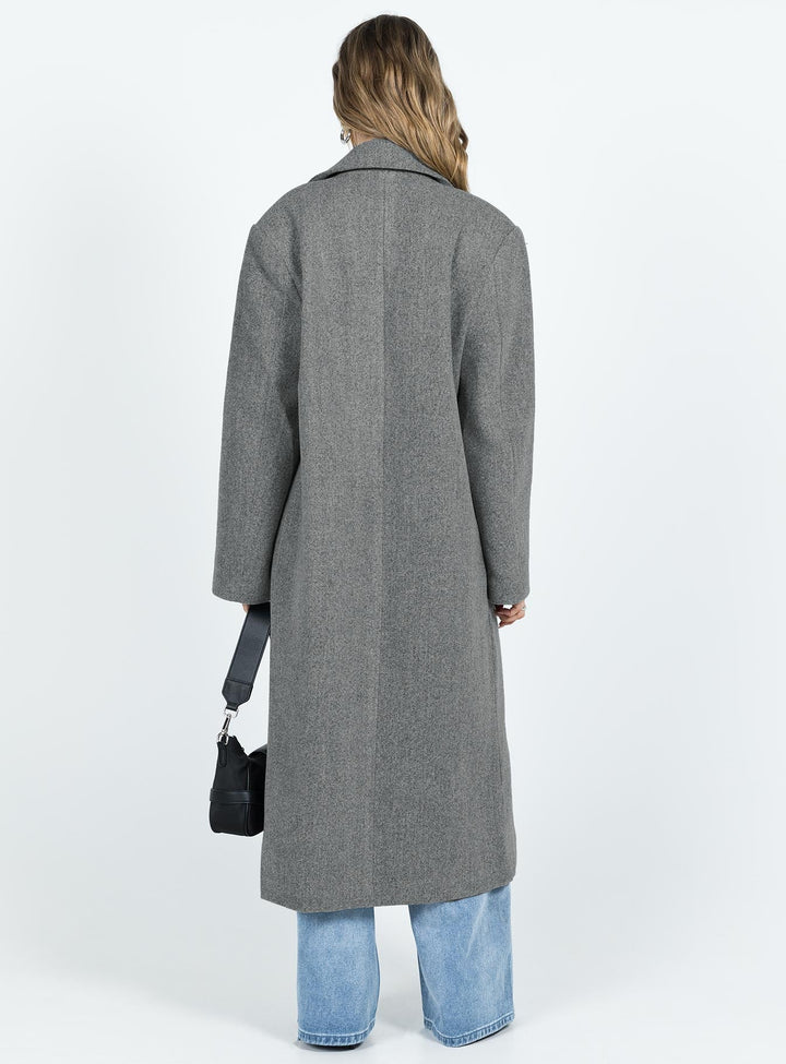 Irene | Elegant Longline Coat with Tailored Lapels
