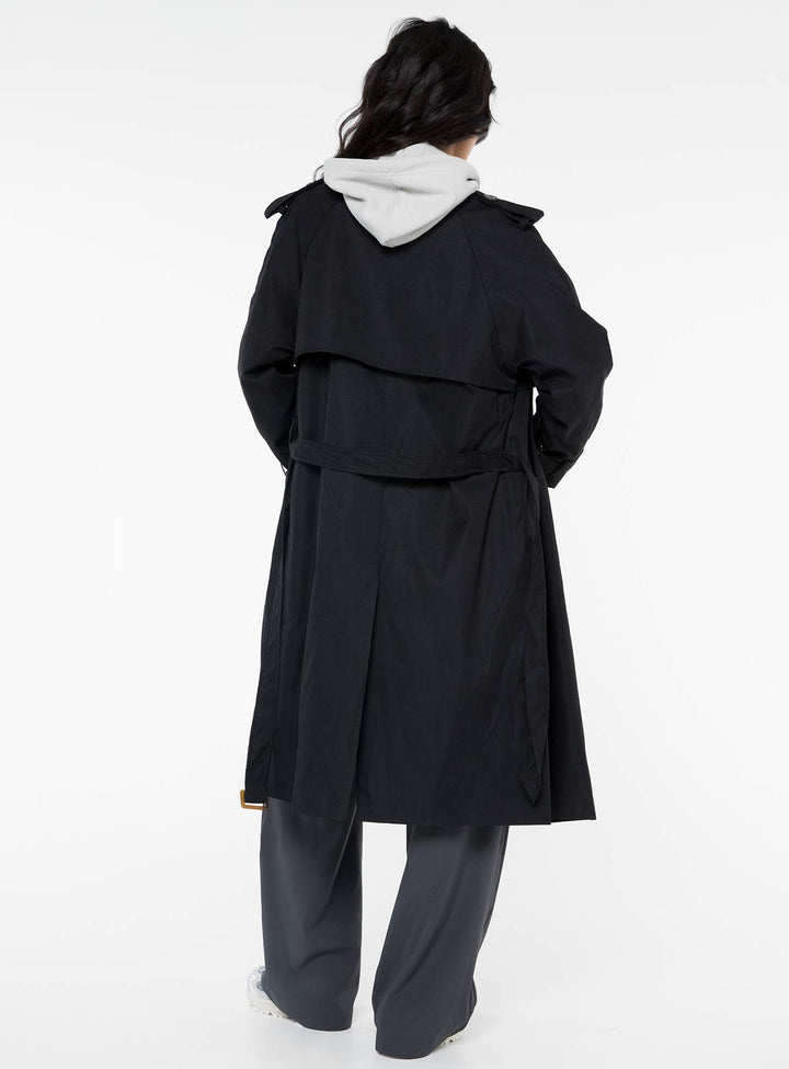 Audrey | Classic Double-Breasted Oversized Trench Coat