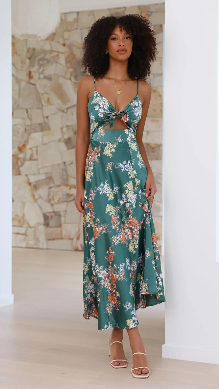 Mona | V-Neck Tie-Up Dress