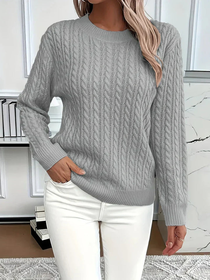 Wrenna | Classic Cable Soft Knit Sweater