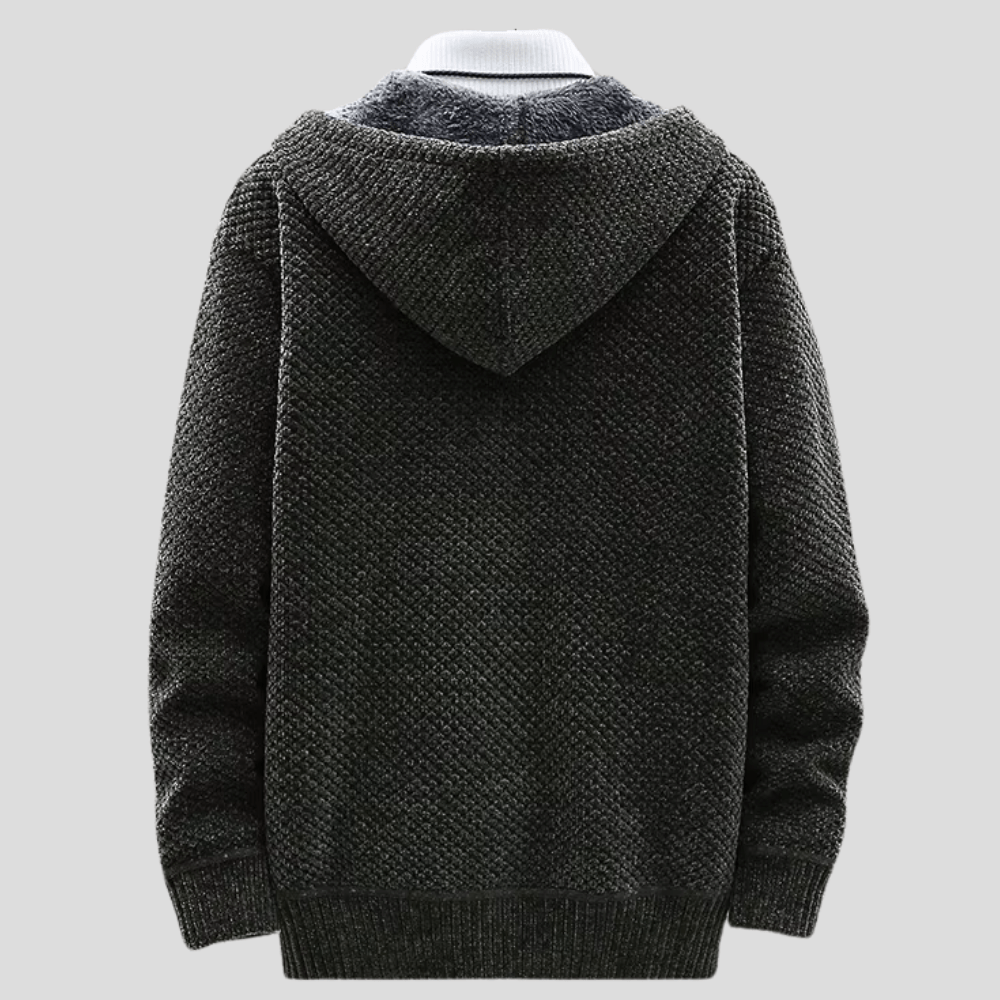 Fenris | Textured Zip-Up Hoodie with Structured Knit Design