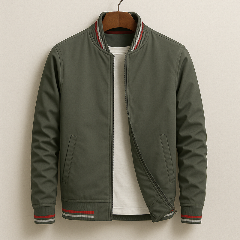 Dimitri | Striped Bomber Jacket
