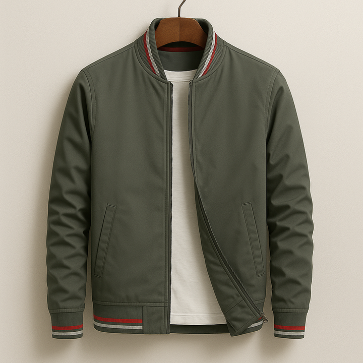 Dimitri | Striped Bomber Jacket