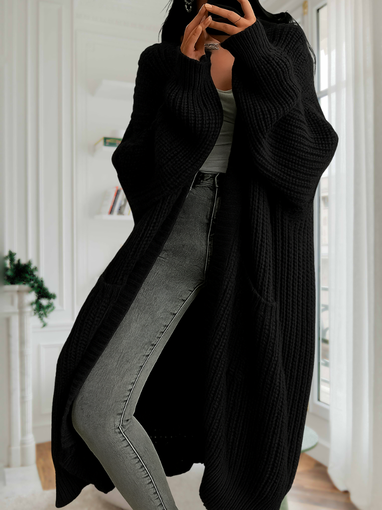Leona | Elegant Open-Front Longline Cardigan