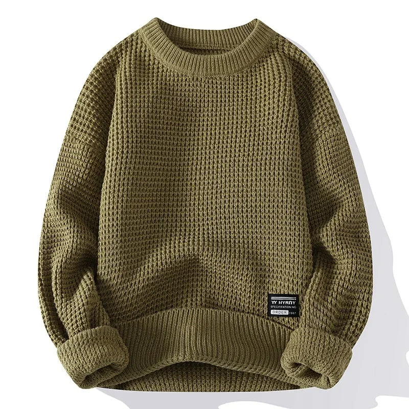 Silas | Premium Textured Honeycomb Knit Sweater
