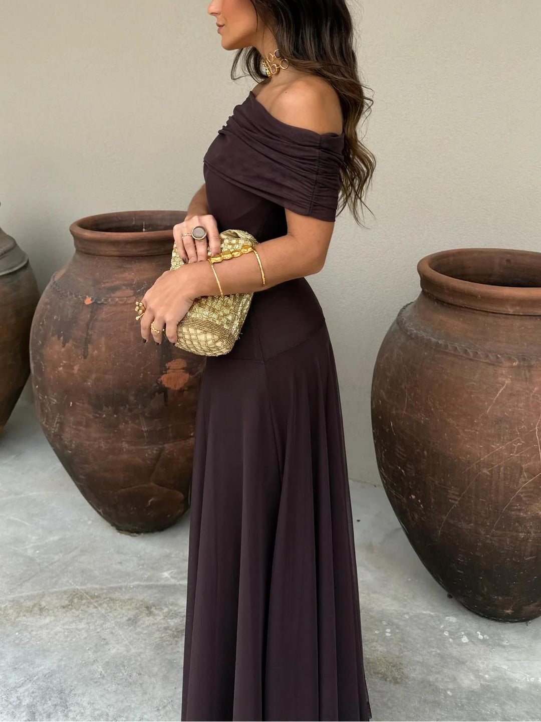Mariane | Off-Shoulder Maxi Dress