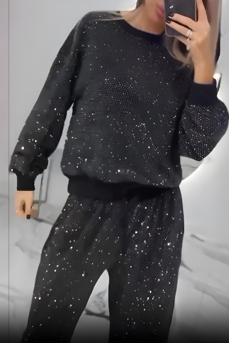 Lysa | Chic Relaxed Sequin Two-Piece Lounge Set