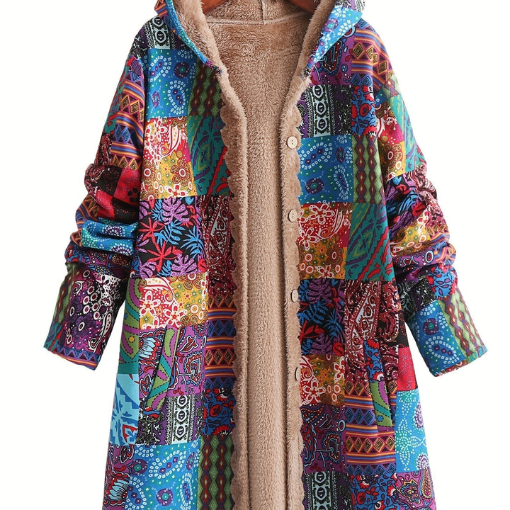 Rheighan | Cozy Bohemian Patchwork Hooded Jacket