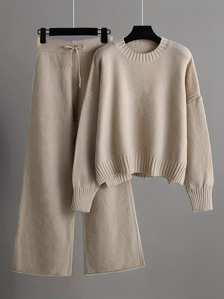 Velina | Cozy Lounge Set with Oversized Sweater and Flowing Pants