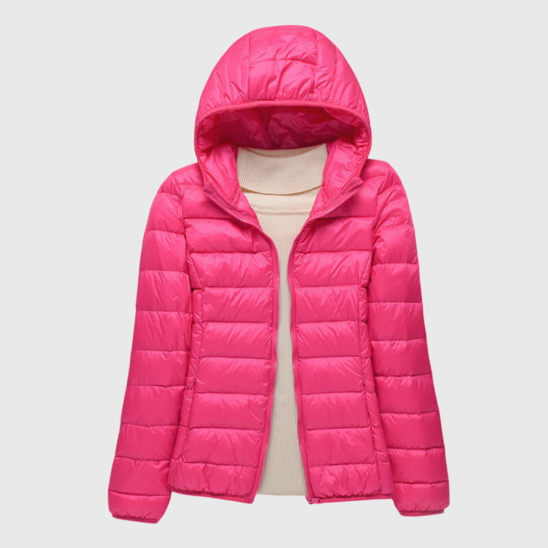 Fenella | Slim Fit Quilted Jacket with Windproof Hood