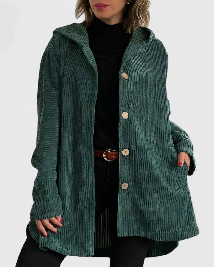 Cressida | Stylish Comfortable Hooded Buttoned Jacket