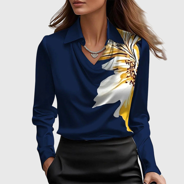 Deryl | Elegant Cowl Neck Blouse