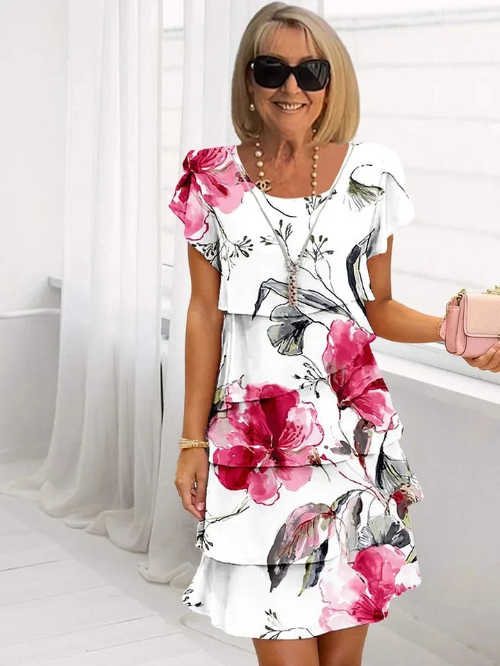 Fiara | Floral Elegance Midi Dress