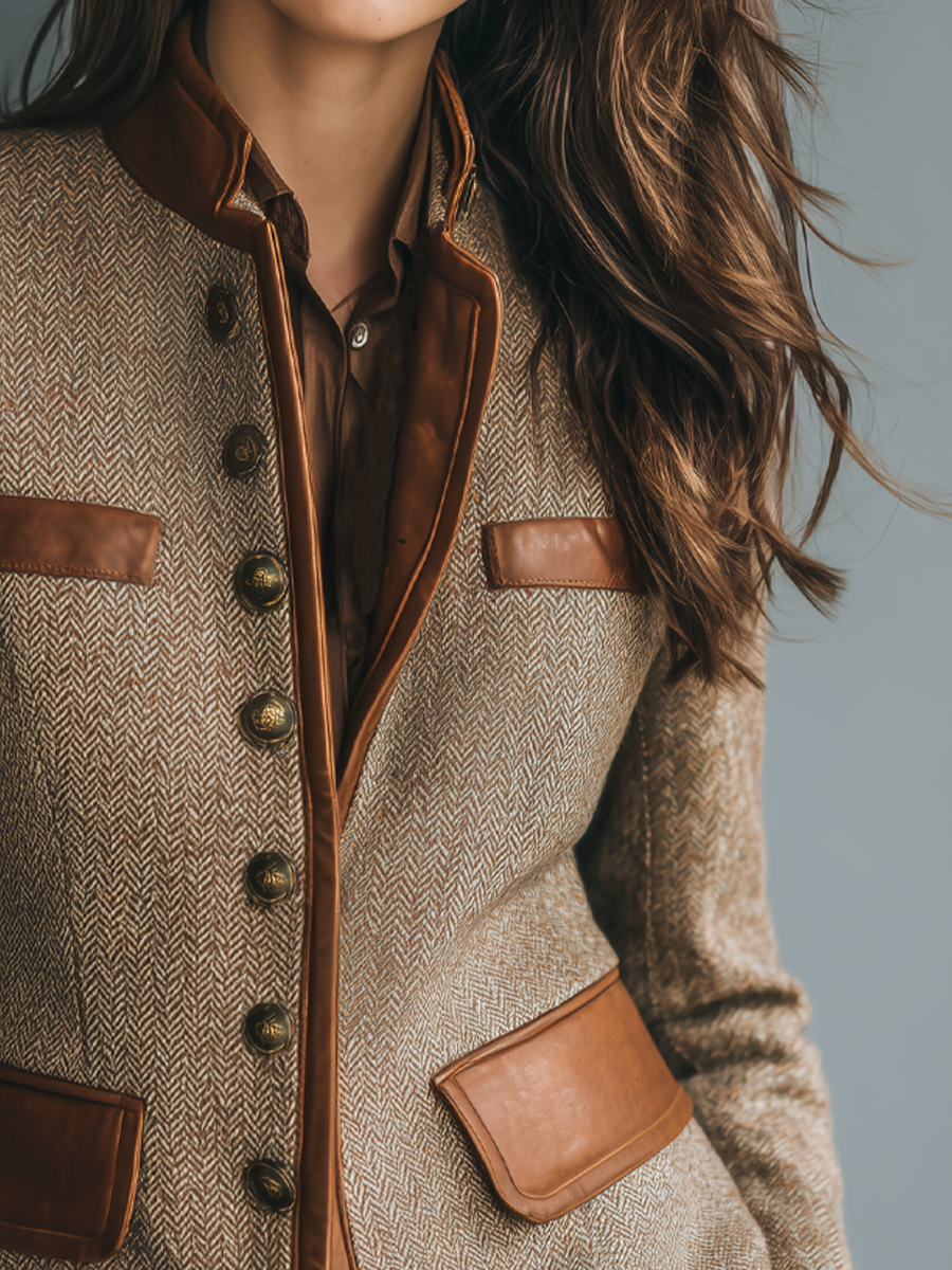 Verena | Vintage-Inspired Tweed-Style Jacket