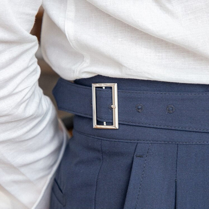 Caleb | Elegant High-Waisted Pleated Pants