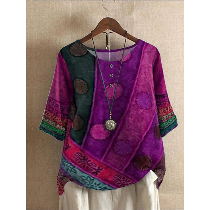 Anya | Colorful Half Sleeve Top