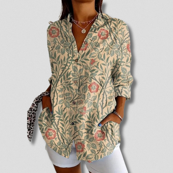Shanna | Floral Button-Down Shirt