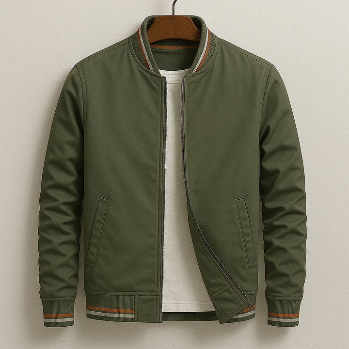 Dimitri | Striped Bomber Jacket