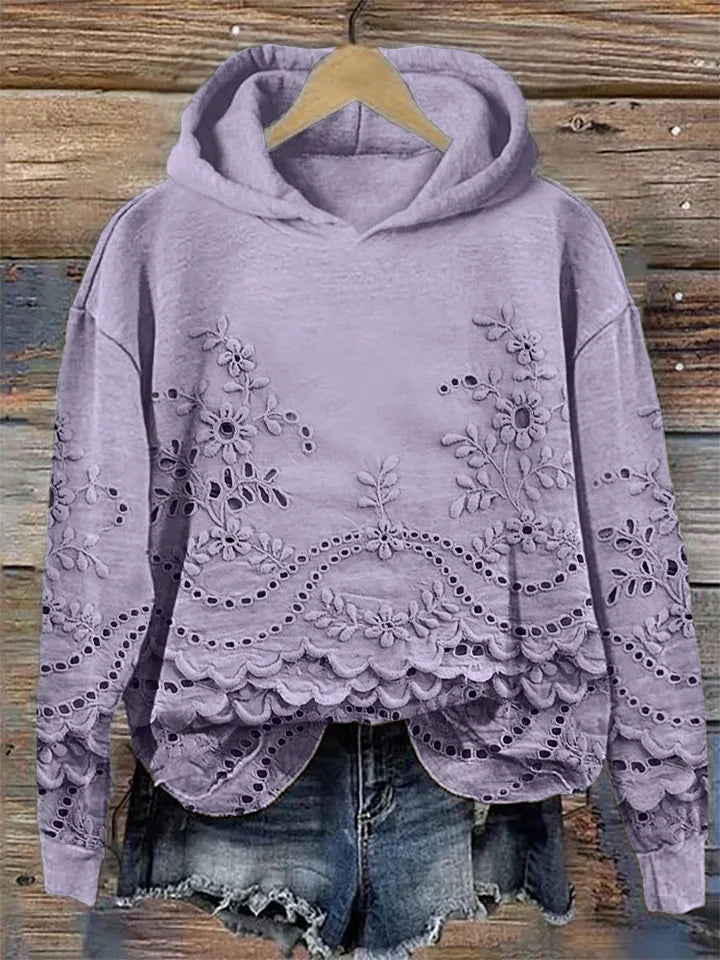 Jolene | Casual Embroidered Pullover Hoodie