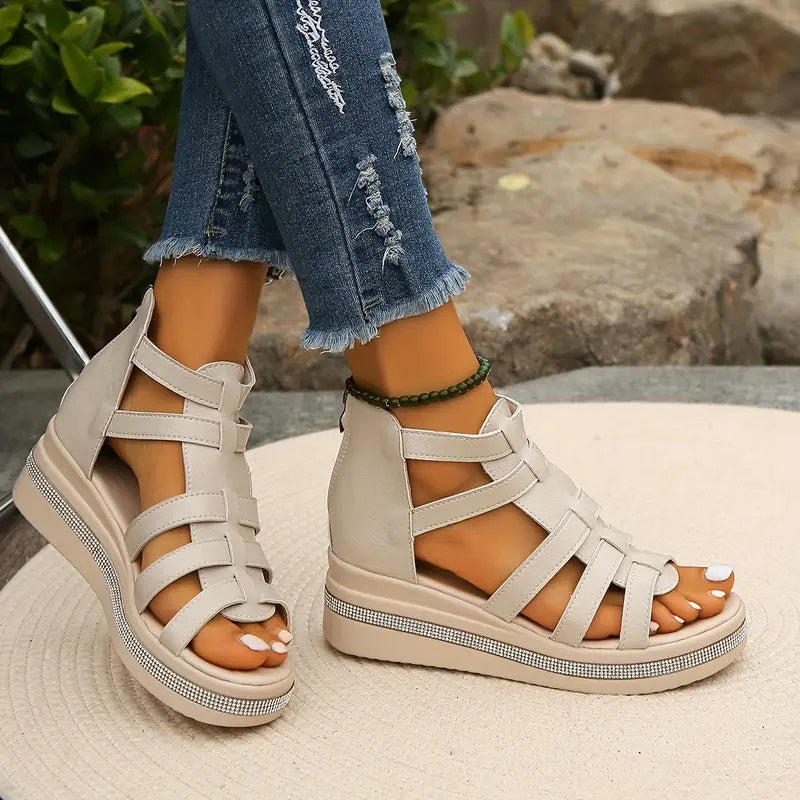 Irica | Rhinestone Strappy Sandals